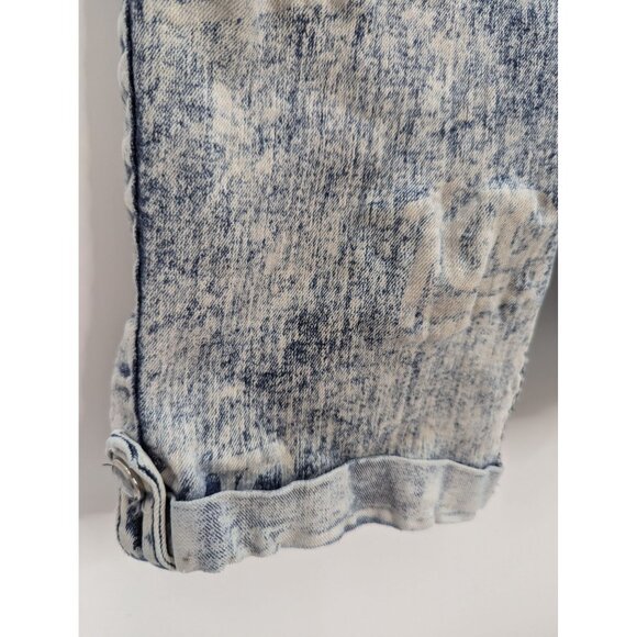 O.S.C. Bobens Trading Co NY Junior Jean Shorts Acid Wash Rhinestones Size 14 - Picture 5 of 11